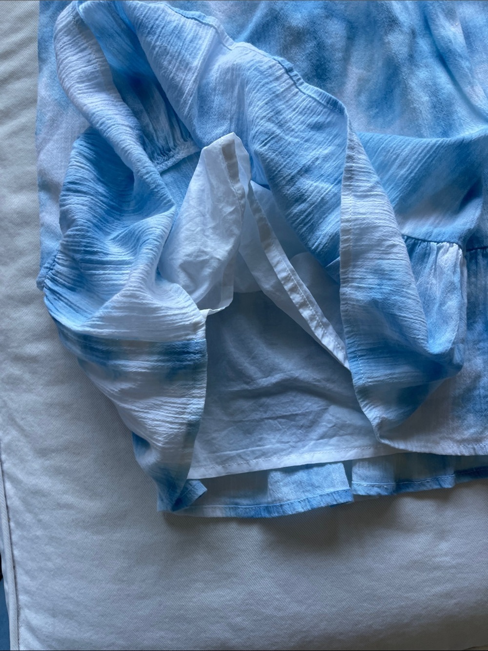 Janie and Jack Girls Size 10 Light Blue Tie-Dye Sundress - Picture 5 of 8
